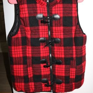 Buffalo Plaid Ruff Hewn Vest NWOT**